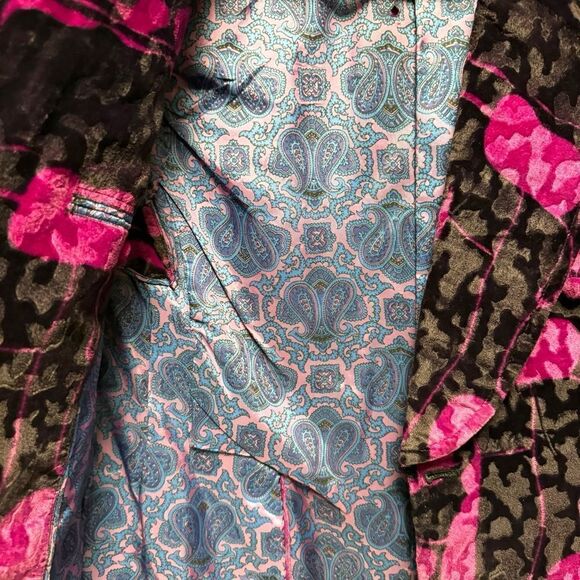 Vintage 60’s 70’s Keswani Tailors Hong Kong Velvet Pattern Blazer - Picture 7 of 10